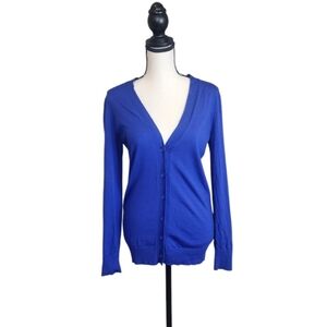 J. Crew Factory Merino Wool Royal Blue‎ Cardigan Size XS